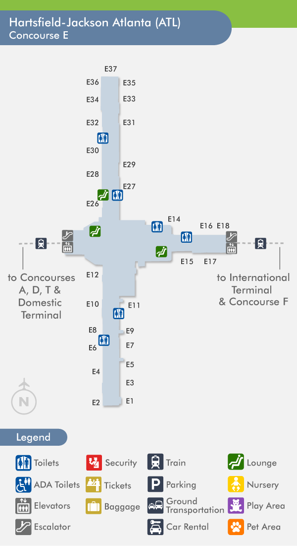 Uso Atlanta Airport Map 