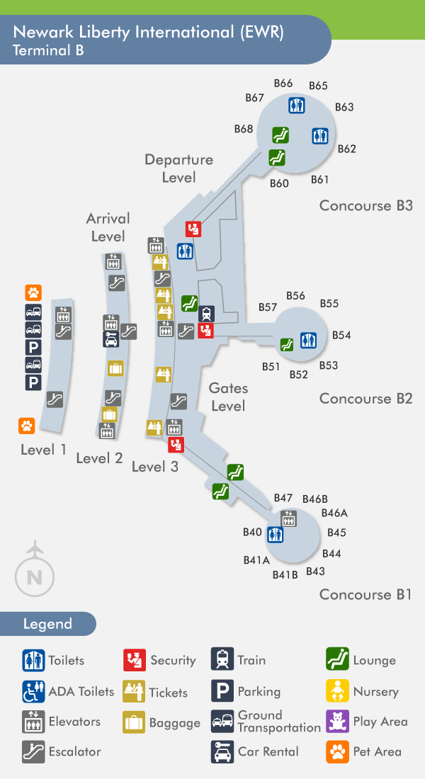 Atlanta Terminal B Map 