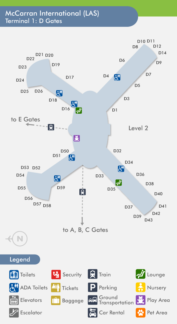 Las Vegas Airport Terminal Map - Maps For You