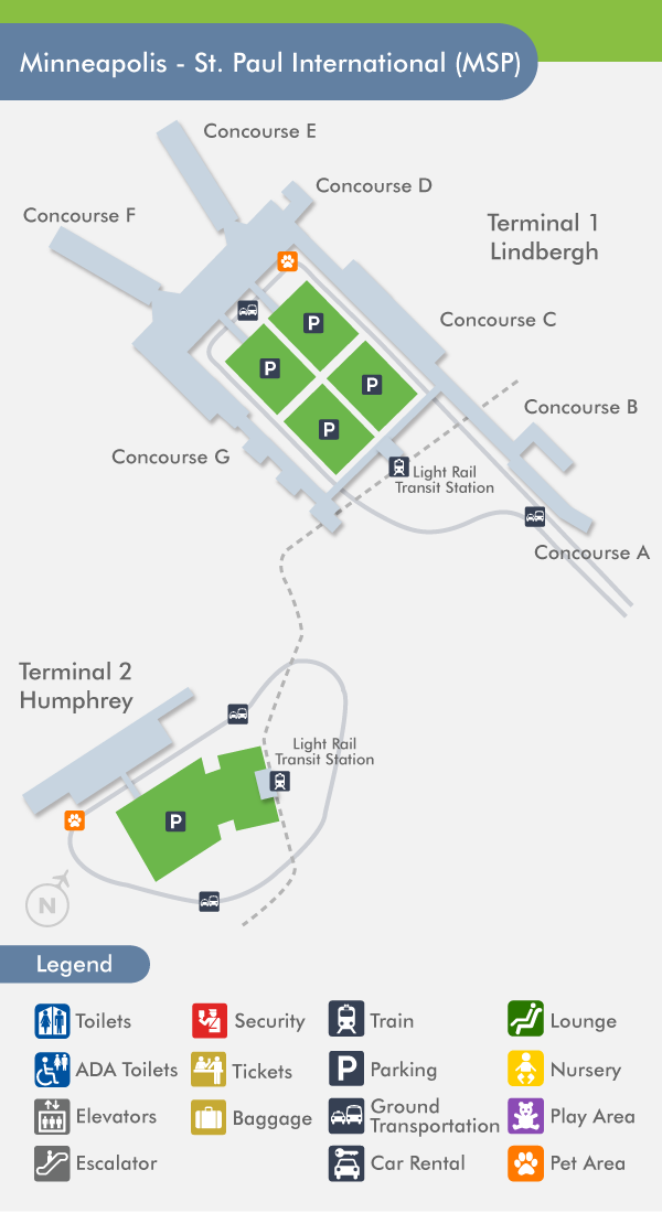 Minneapolis Airport Terminal Map - United States Map