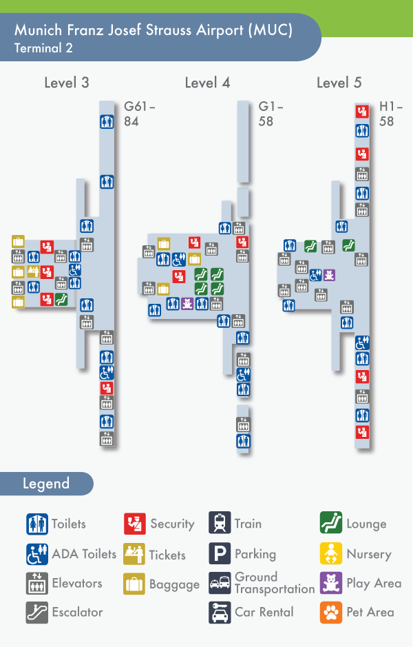 Munich Airport Gate Map