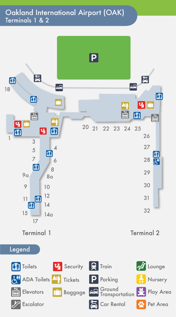 35 Oakland Airport Gate Map Maps Database Source