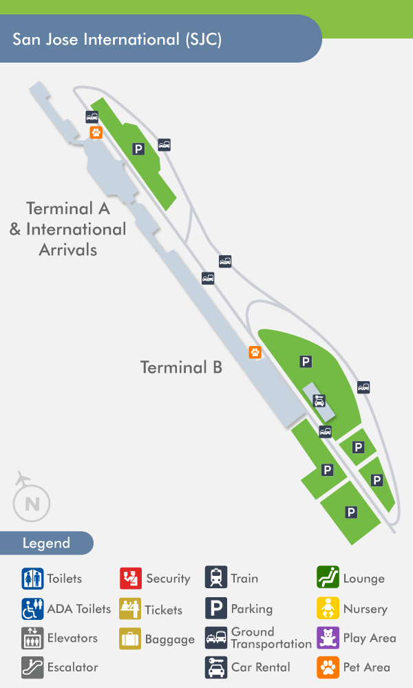 San Jose International Airport Terminal Map